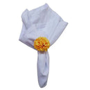 Kit 4 Porta Guardanapo Mimosa Flor Crisântemo - UN / 4