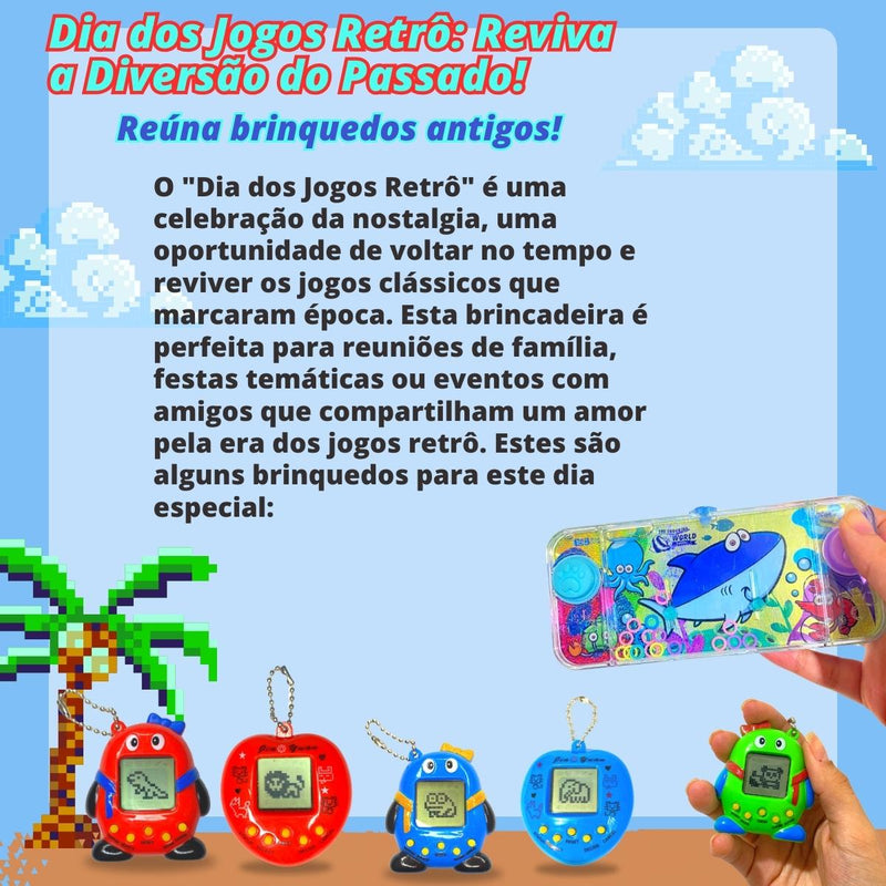 Kit Retro Jogo Argola Aquaplay E Bichinho Virtual Tamagoch