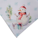 Kit 4 Guardanapos De Tecido Boneco De Neve Branco 40cmx40cm - UN / 4