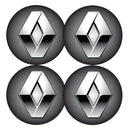 JOGO BOTTOM/ EMBLEMA PARA CALOTA RENAULT 51MM DEGRADE 4 PEÇAS RESINADO