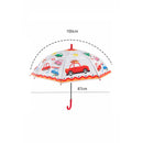 Guarda Chuva Colorido Automático Infantil Proteção Vermelho