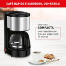 Cafeteira Elétrica Arno Perfectta Inox 600ml Jarra de Vidro 127V