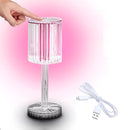 Luminária Led Abajur Acrílico Transparente Recarregável