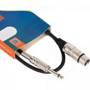 Cabo para Microfone HAYONIK Linha Brasil XLR Fêmea x P10 1m Preto