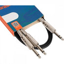 Cabo de Áudio HAYONIK Linha Brasil P10 Estéreo X 2 P10 Mono 5m Preto