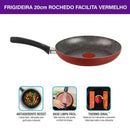 Frigideira Rochedo Facilita Vermelho 20cm - CXM / 6