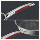 Frigideira Aço Inox 30cm Com Tampa Antiaderente Panela