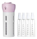 Dispenser 4 Em 1 Pote Shampoo Liquido Sabonete Cor:fucsia