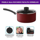 Panela Rochedo Facilita Vermelho 18cm - CXM / 4
