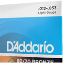 Encordoamento Violão Aço .012-.053 80/20 Bronze EJ11 D Addario