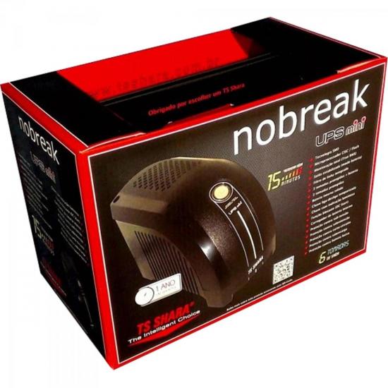 Nobreak Ups Mini 600VA Bivolt Preto Ts Shara