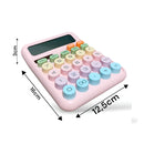 Calculadora Mecânica De Mesa Colorida 12 Dígitos Visor