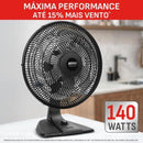 Ventilador de Mesa Arno Essential 6 Pás 40cm 140W Preto/Cinza 127V VD2E