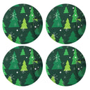 Kit 4 Capas Sousplat árvore De Natal Verde 35cmx35cm - UN / 4