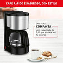 Cafeteira Elétrica Arno Perfectta Inox 600ml Jarra de Vidro 220V