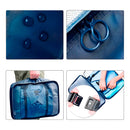 Kit 7 Peças Necessaire Organizadores Cor:cinza