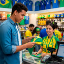 Bandana Torcedor Ajustável Eventos Esportivos Verde Amarelo