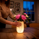 Luminária Abajur Vaso Flores Iluminação Decoração Led