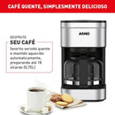Cafeteira Elétrica Arno Preferita Inox 750ml Jarra de Vidro 220V