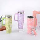 Copo Térmico Estilo Quencher Marmorizado 1200ml Cor:branco