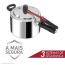 Panela de Pressão Clock Original+ Fechamento Interno 4,5L