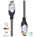 Cabo Hdmi 2.0 4k Ultra Hd 3d Conexão Ethernet Blindado Em Nylon 2 Metros - H20b-2