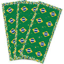 Copa Do Mundo Adesivos Brasil Quadrado Pct.c/30