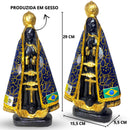Imagem De Nossa Senhora Aparecida Em Gesso Manto De Veludo