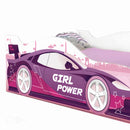 Cama Carro Menina Rosa Kids Solteiro