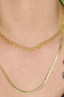 Colar Duplo Com Correntes Grossas Banhado Em Ouro 18k Cor:dourado