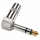 Conector P10 Stereo Metal 90 Graus Ponta Gold 10 Unidades