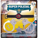 Brincando De Profissões Super Policial Algema E Pulseira, 5 Peças
