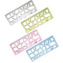 Régua Plástica Geométrica Escolar Cr 22cm - Pacote Com 10 Unidades