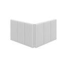 Cabeceira Casal Laura 1,40 Almofadada Corino Branco