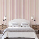 Papel De Parede Listrados Rosa Pastel