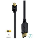 Cabo Displayport 1.3v P/ Mini Dp 4k Ultra 60hz - 2 Metros - Dpmdp13-2