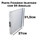 Pasta Fichário Injetado Com 04 Argolas