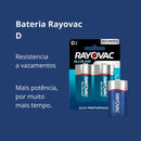 Pilha Alcalina "d" Rayovac (cartela Com 2 Unidades) 20220