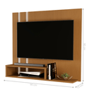 Painel De Tv Sala Moderno Nicho Supenso Nature Off White