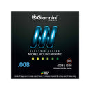 Encordoamento Giannini P/guitarra Niquel 0.008 Geegst.8