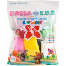 Massa De Eva Criativa Animais Com Molde 60g Pacote