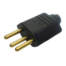Plugue Desmontavel 2p+t 180° De 10a Preto - Margirius