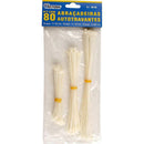 Kit De Abraçadeiras Nylon 10/15/20cm X 3mm Branca - Pacote Com 80 Unidades