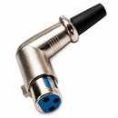 Conector Xlr Femea 90 Graus Metal Storm 10 Unidades