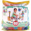 Brinquedo Para Montar Sacola Construção Blocolândia 80 Peças