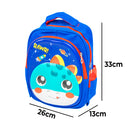 Mochila Escolar Infantil Bichinhos Modelo Dinossauro Azul
