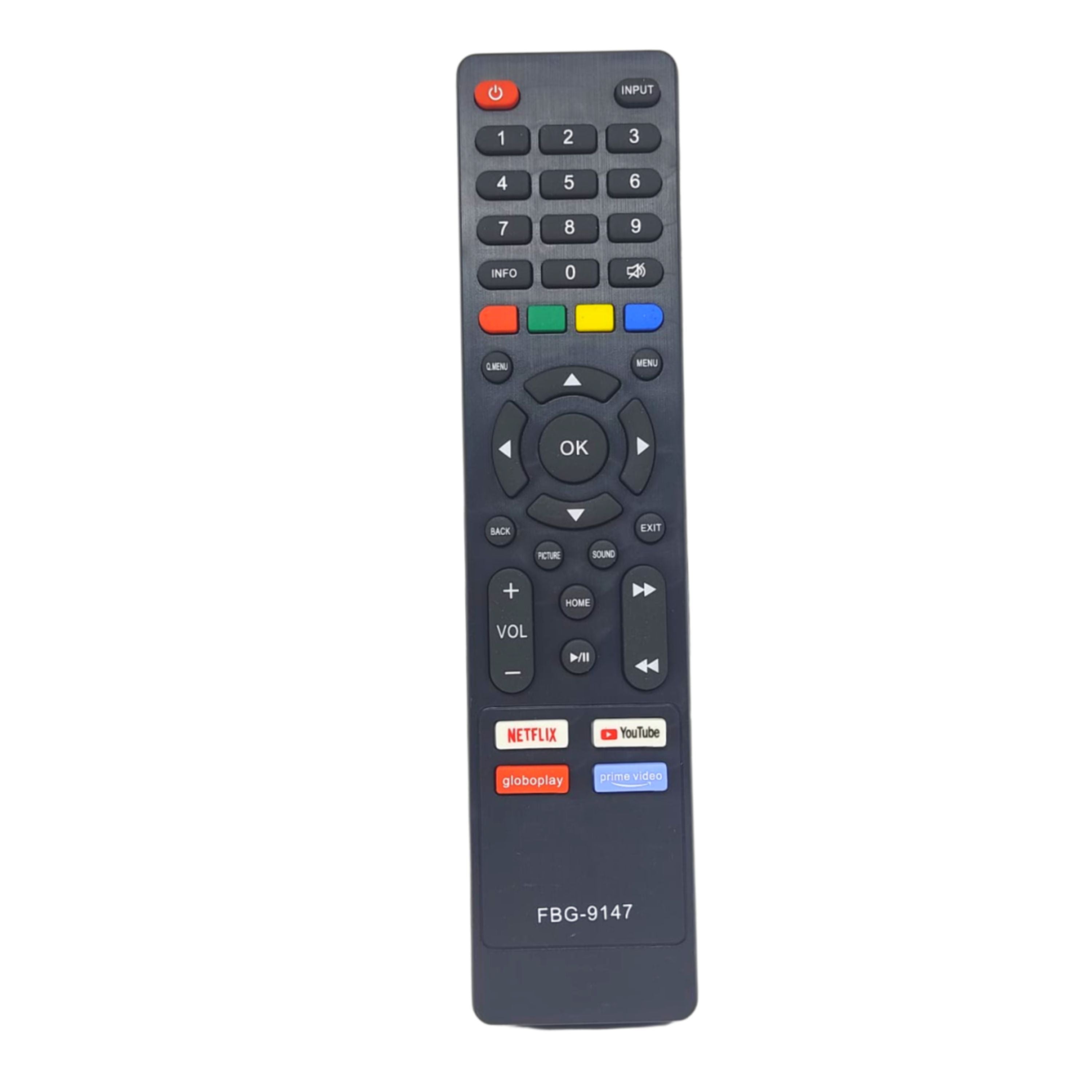 Controle Tv Smart Multilaser C/netflix Amazon Globoplay Youtube 9147 Importado
