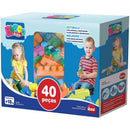Brinquedo Para Montar Mais Blocos Vi Com 40 Peças