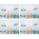 Kit 4 Jogos Americanos Velas De Natal Maravilha Impermeável 43cmx34cm - UN / 4