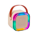 Mini Caixa De Som Microfone Bluetooth Portátil Rgb